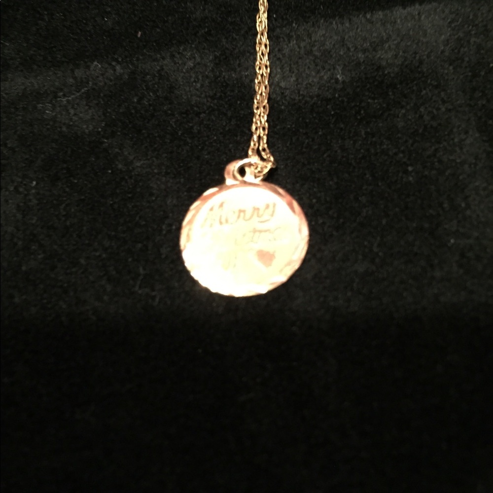 Merry Christmas gold charm